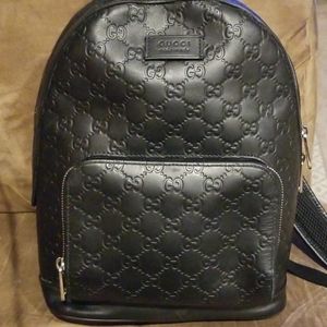 Gucci all leather backpack